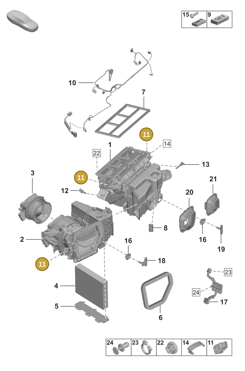 PAB82051101 — Porsche 911 (2021-2022) diagram p53814000, position 11