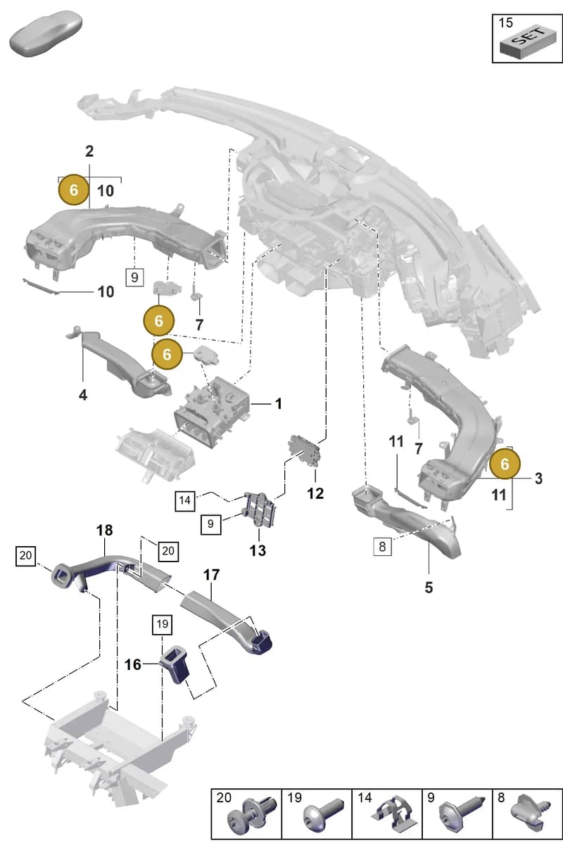 PAB82051101 — Porsche Taycan Sport Turismo (2023-2025) diagram p56813100, position 6