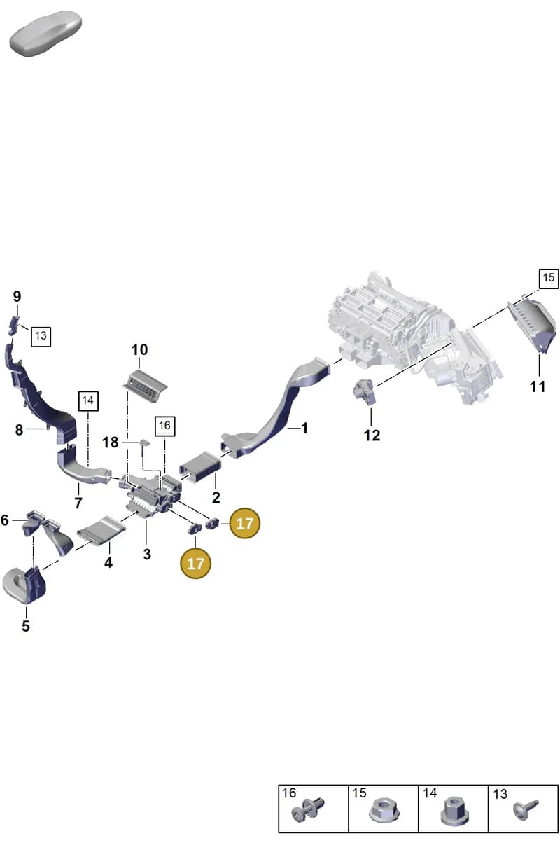 PAB82051101 — Porsche Panamera (2023-2025) diagram p62813710, position 17