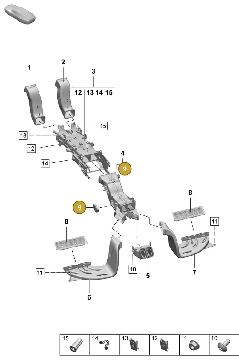 PAB82051101 — Porsche Taycan Sport Turismo (2023-2025) diagram p64813200, position 9