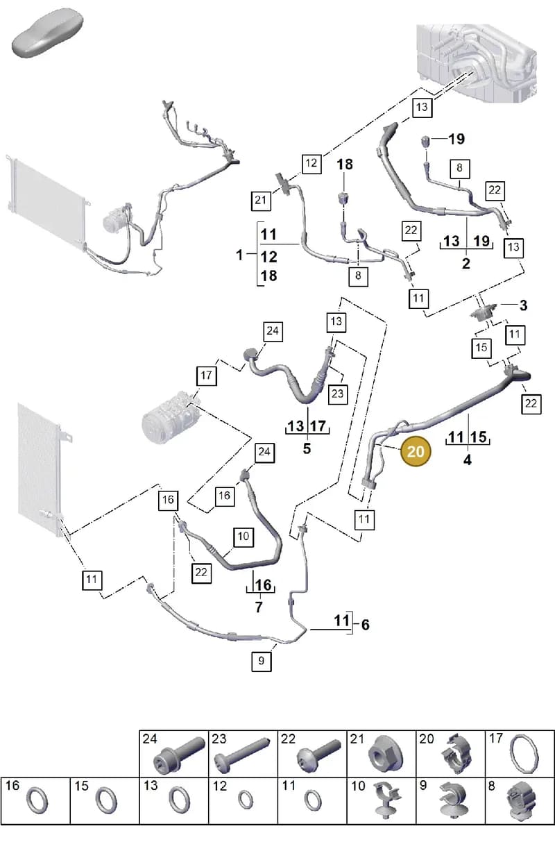 PAB82076900 — Porsche Cayenne Coupe (2023-2023) diagram p60814600, position 20