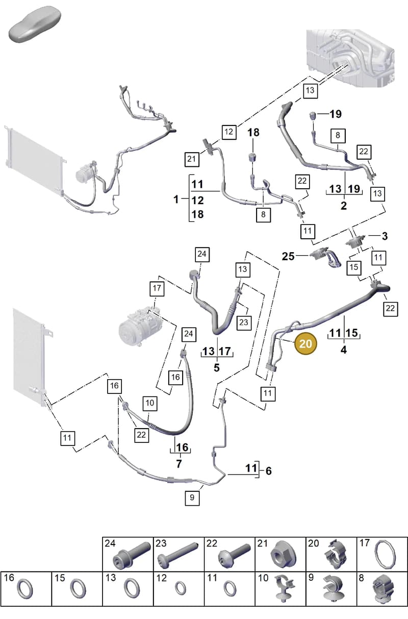 PAB82076900 — Porsche Cayenne Coupe (2023-2023) diagram p60814500, position 20