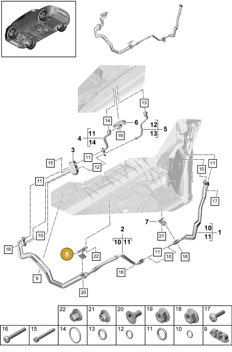 PAB82076910 — Porsche Cayenne (2017-2023) diagram p51814090, position 8