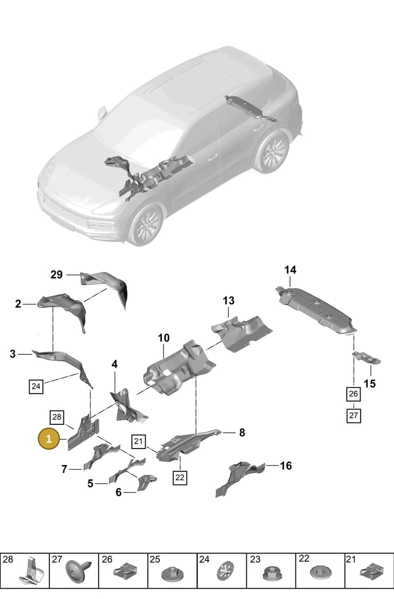 PAB82564201 — Porsche Cayenne (2017-2023) diagram p51801080, position 1