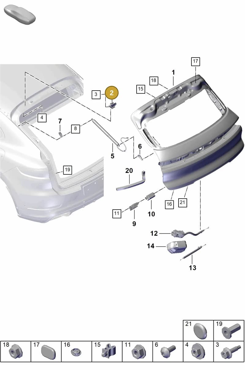 PAB827299 — Porsche Cayenne Coupe (2023-2023) diagram p60803100, position 2