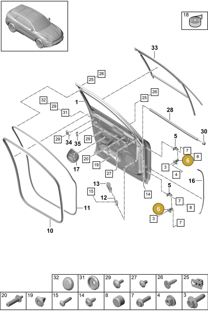 PAB831403 — Porsche Cayenne (2017-2023) diagram p51804000, position 6
