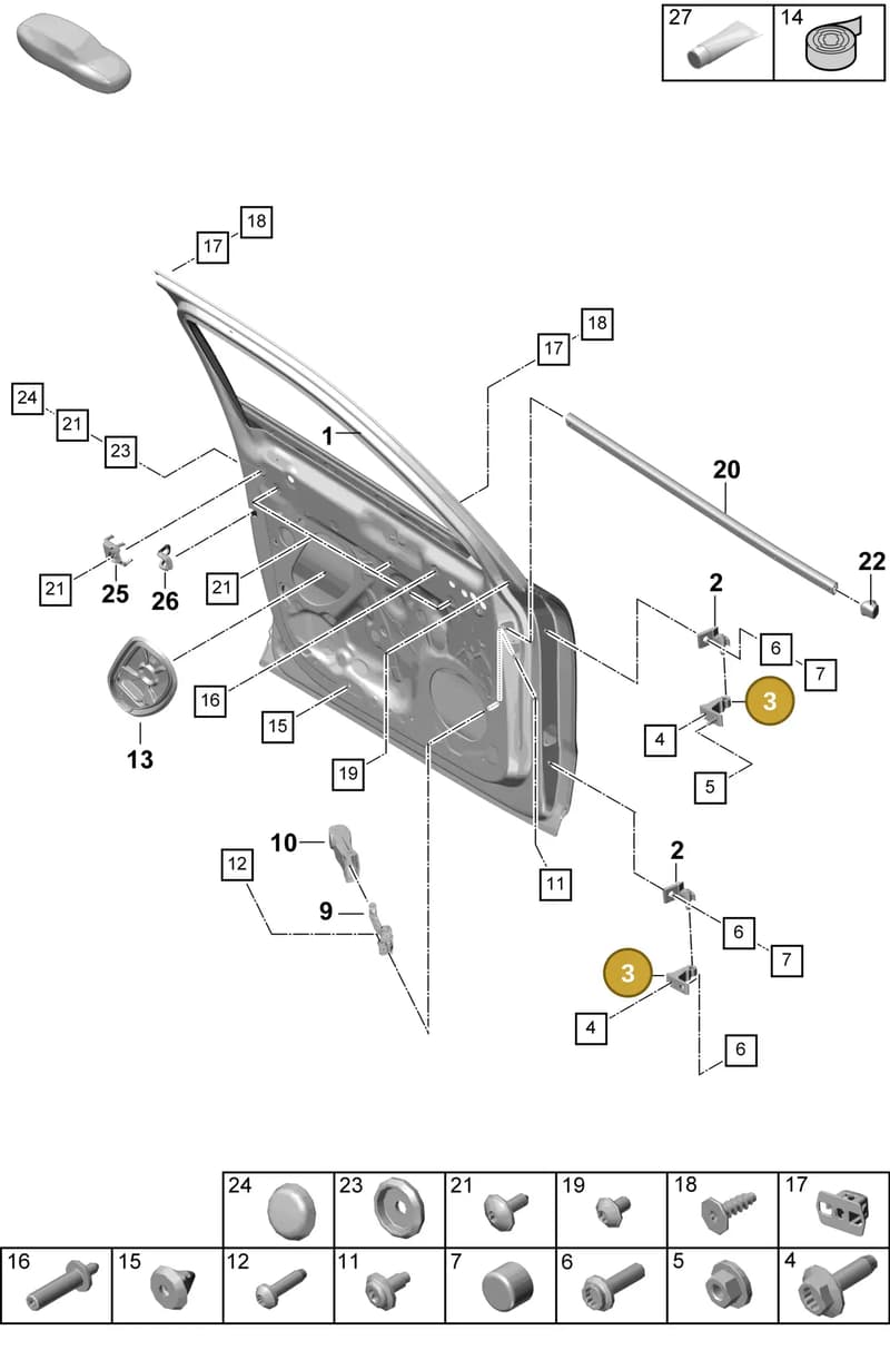PAB831403 — Porsche Cayenne Coupe (2023-2023) diagram p60804000, position 3