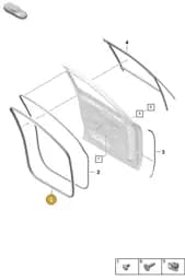 PAB831721B Porsche Door Seal
