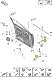 PAB833403 Porsche Door Hinge