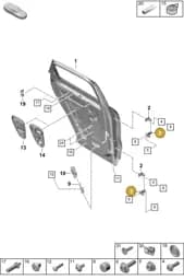 PAB83340400 Porsche Door Hinge