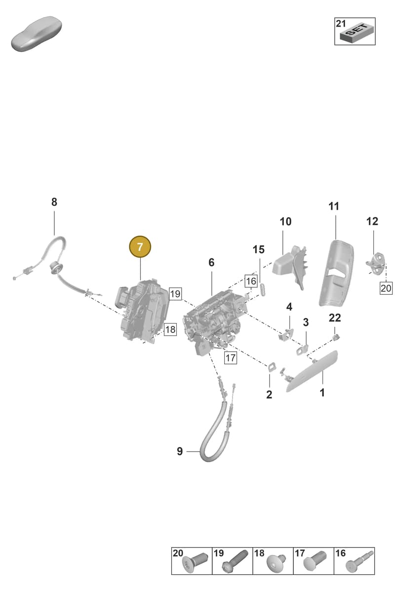 PAB837015C — Porsche Taycan Sport Turismo (2019-2024) diagram p56804100, position 7