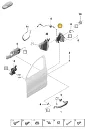 PAB837015D Porsche Door Lock