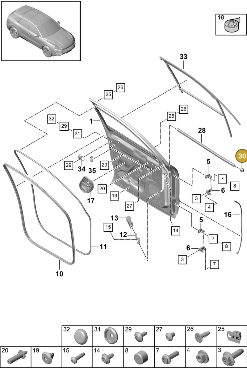PAB83730700 — Porsche Cayenne (2017-2023) diagram p51804000, position 30