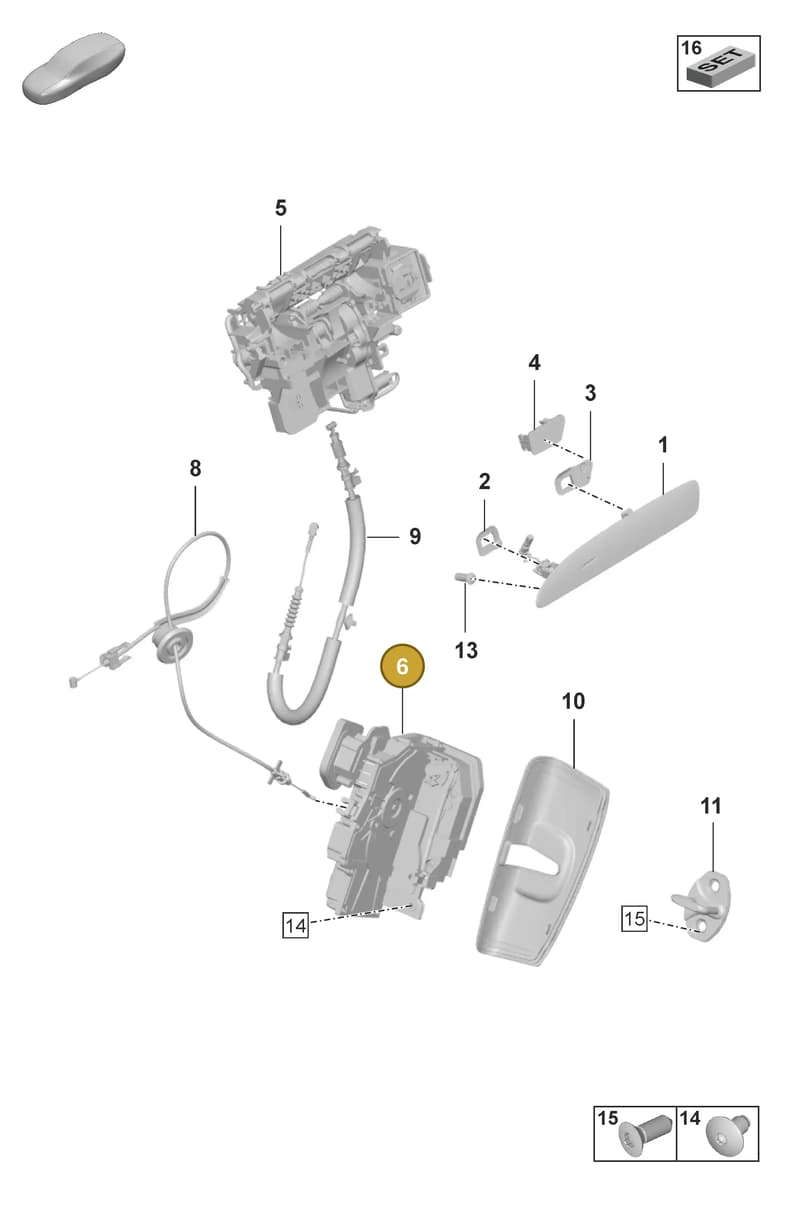 PAB839015A — Porsche Taycan Sport Turismo (2019-2024) diagram p56804300, position 6