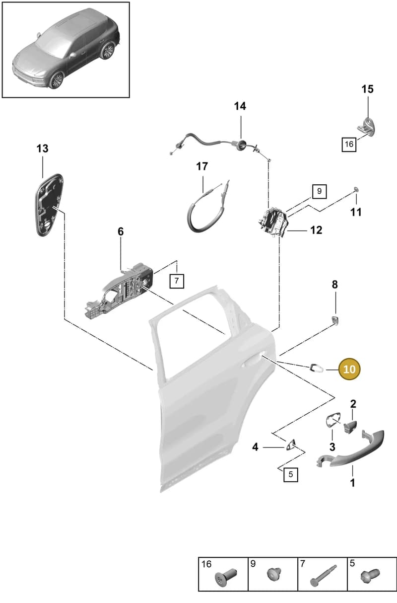 PAB839111 — Porsche Cayenne (2017-2023) diagram p51804045, position 10