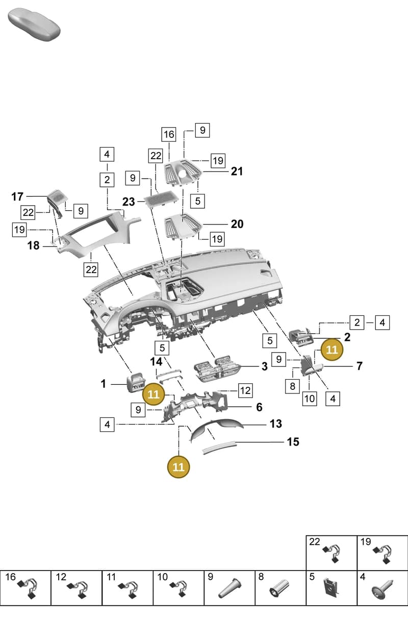 PAB853107 — Porsche Macan (2024-2024) diagram p61809050, position 11