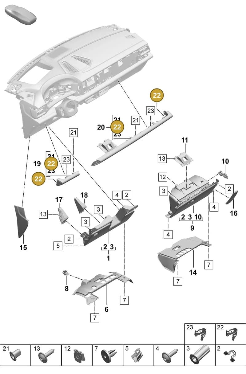 PAB853107 — Porsche Macan (2024-2024) diagram p61809100, position 22