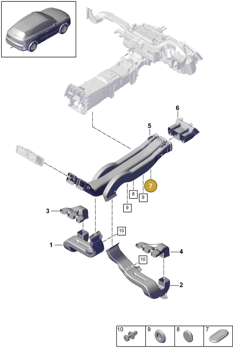 PAB85704210 — Porsche Cayenne (2017-2023) diagram p51814010, position 7