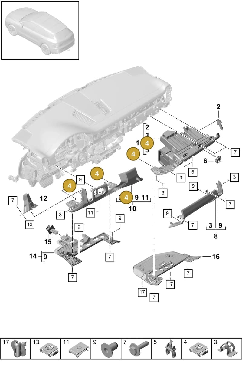 PAB85794900 — Porsche Cayenne (2017-2023) diagram p51809010, position 4