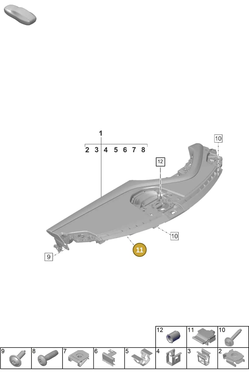 PAB85794900 — Porsche Taycan Sport Turismo (2023-2025) diagram p56809000, position 11