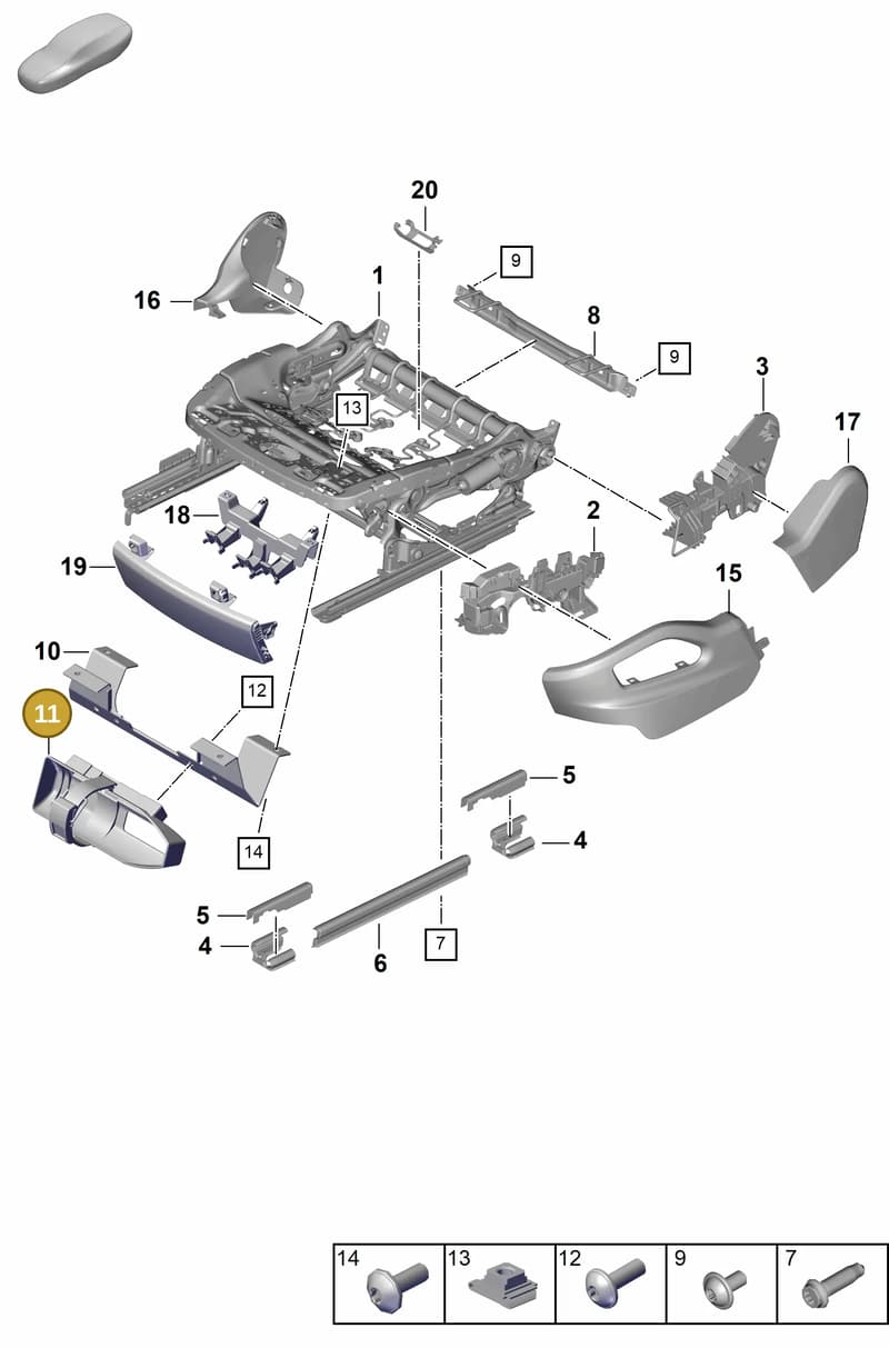 PAB860985 — Porsche Cayenne Coupe (2023-2023) diagram p60817100, position 11