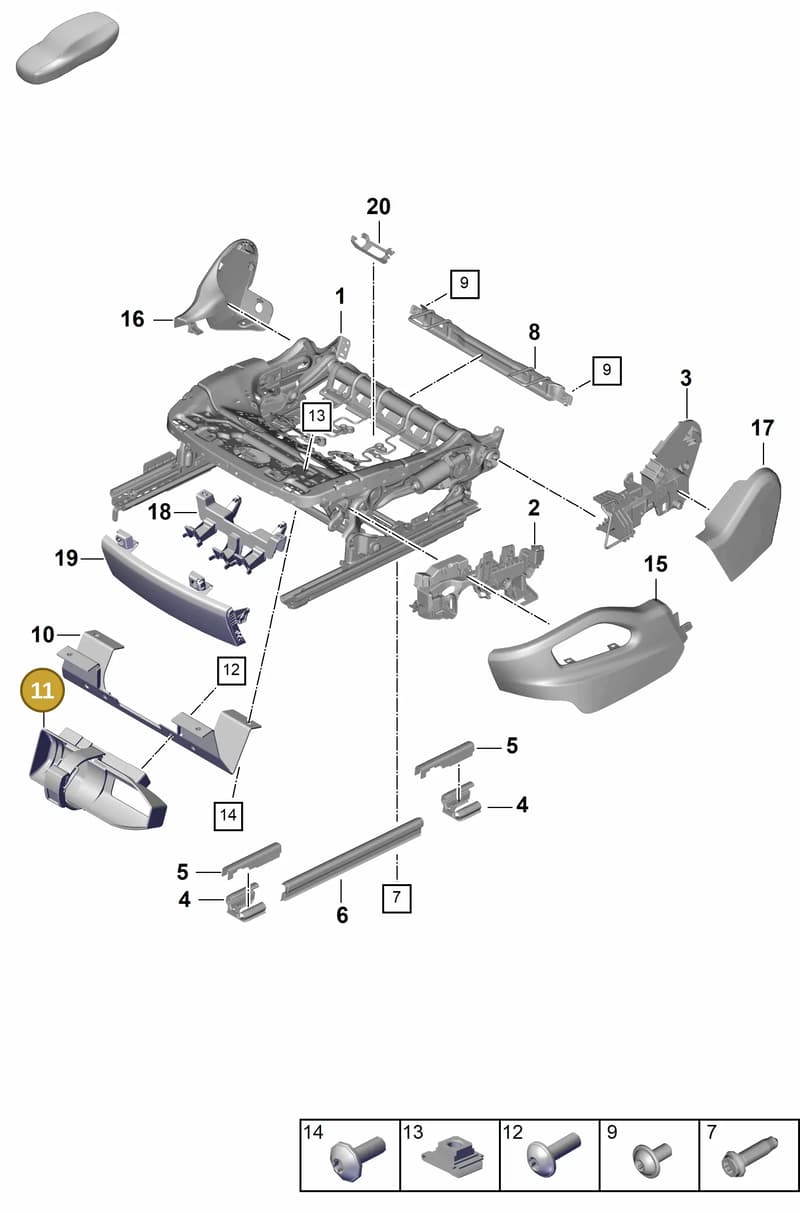 PAB860985 — Porsche Cayenne Coupe (2023-2023) diagram p60817120, position 11
