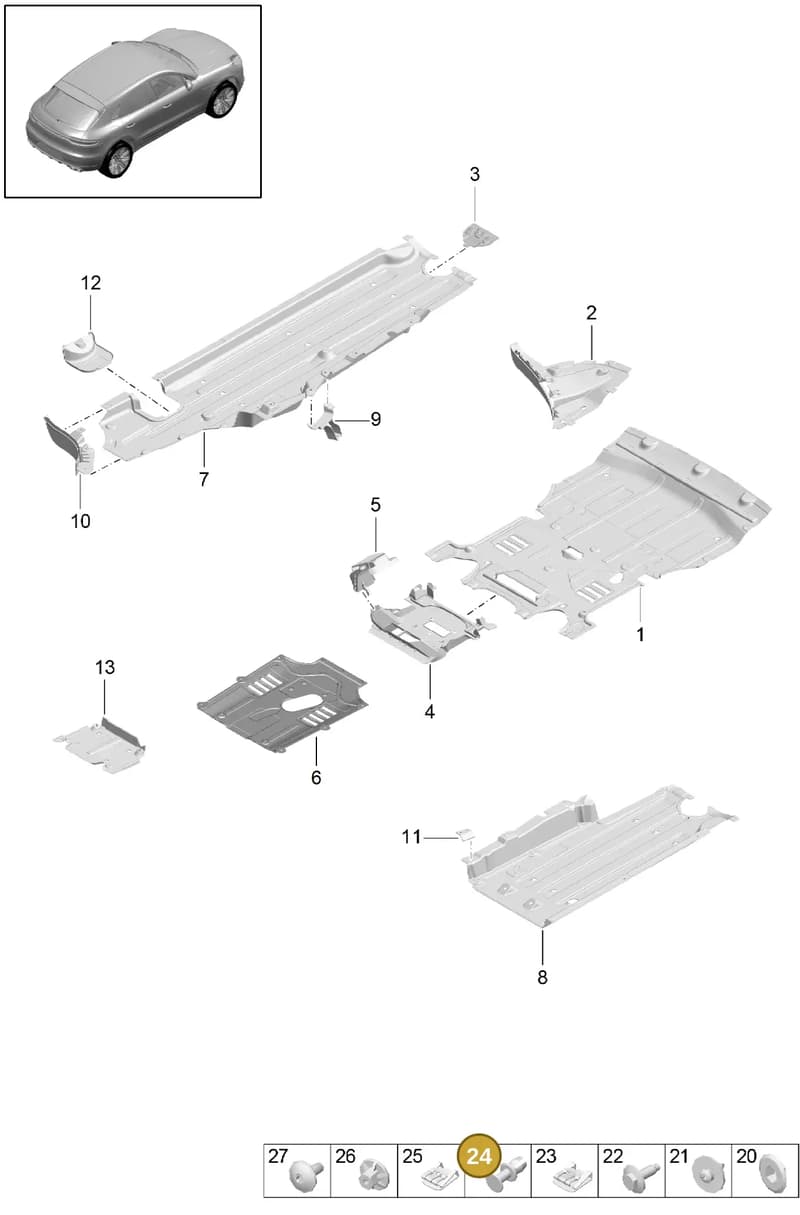 PAB863788 — Porsche Macan (2018-2022) diagram p52801700, position 24
