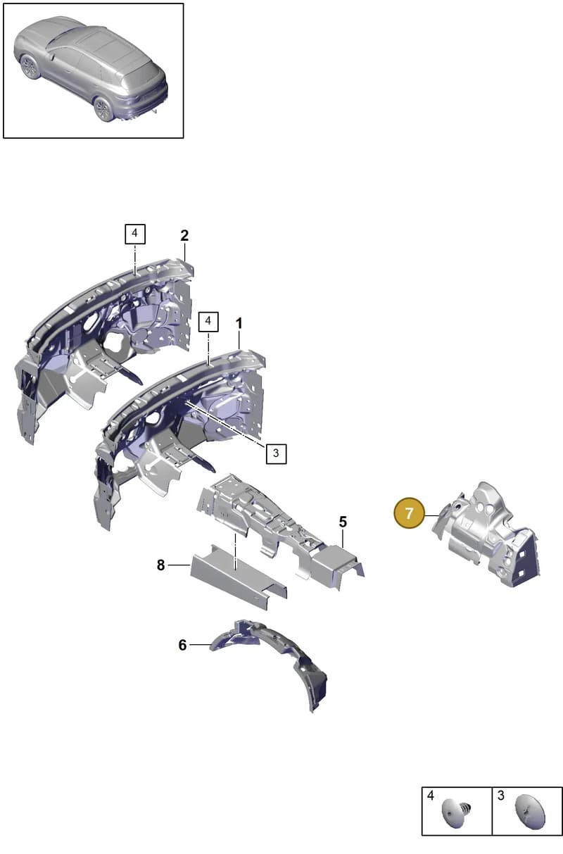 PAB863814 — Porsche Cayenne (2017-2023) diagram p51807445, position 7
