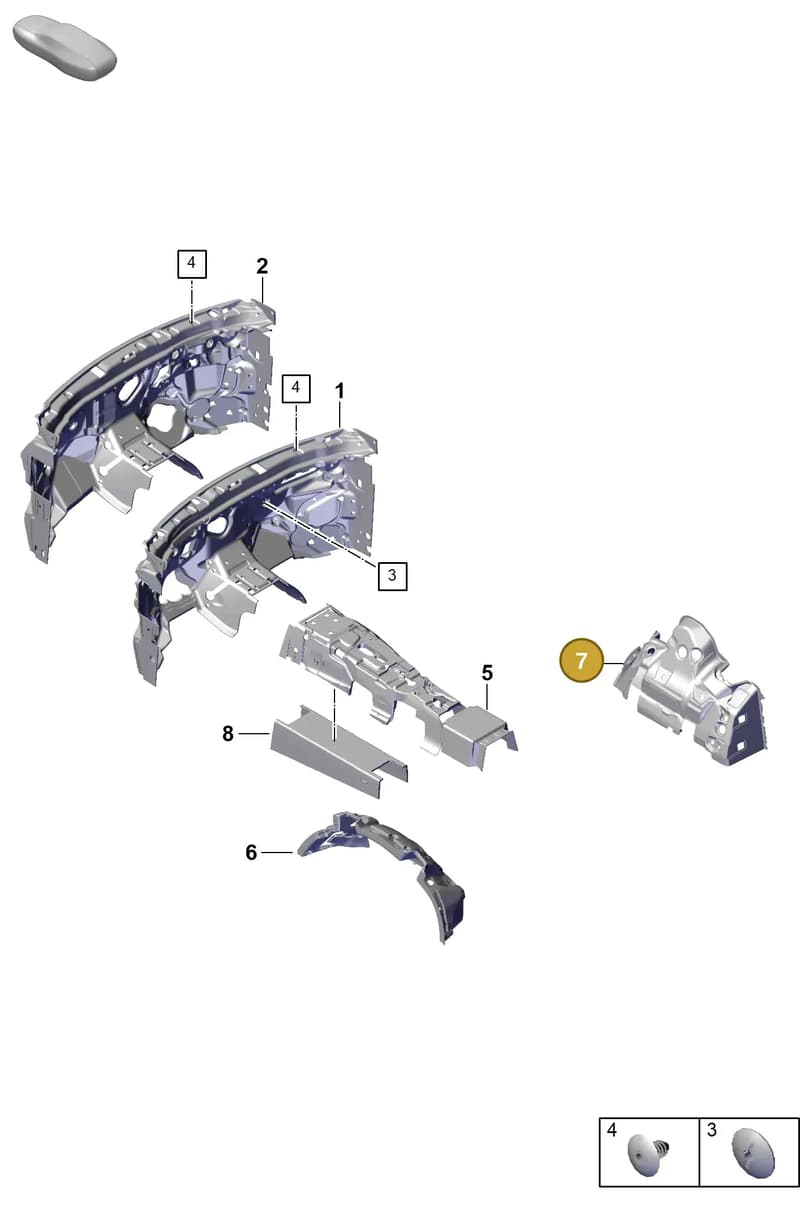 PAB863814 — Porsche Cayenne Coupe (2023-2023) diagram p60807445, position 7