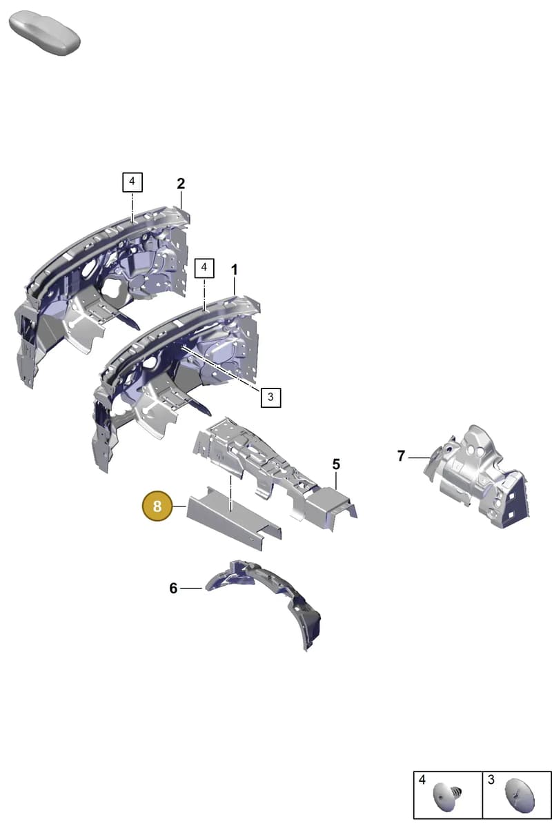 PAB863869 — Porsche Cayenne Coupe (2023-2023) diagram p60807445, position 8