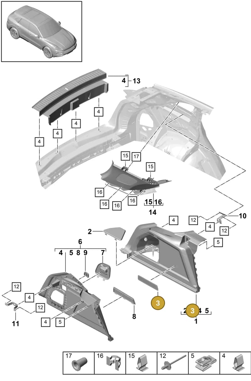 PAB86419500 — Porsche Cayenne (2017-2023) diagram p51807050, position 3