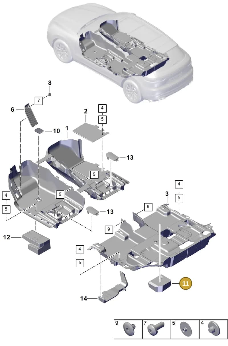 PAB864772 — Porsche Cayenne Coupe (2023-2023) diagram p60807100, position 11
