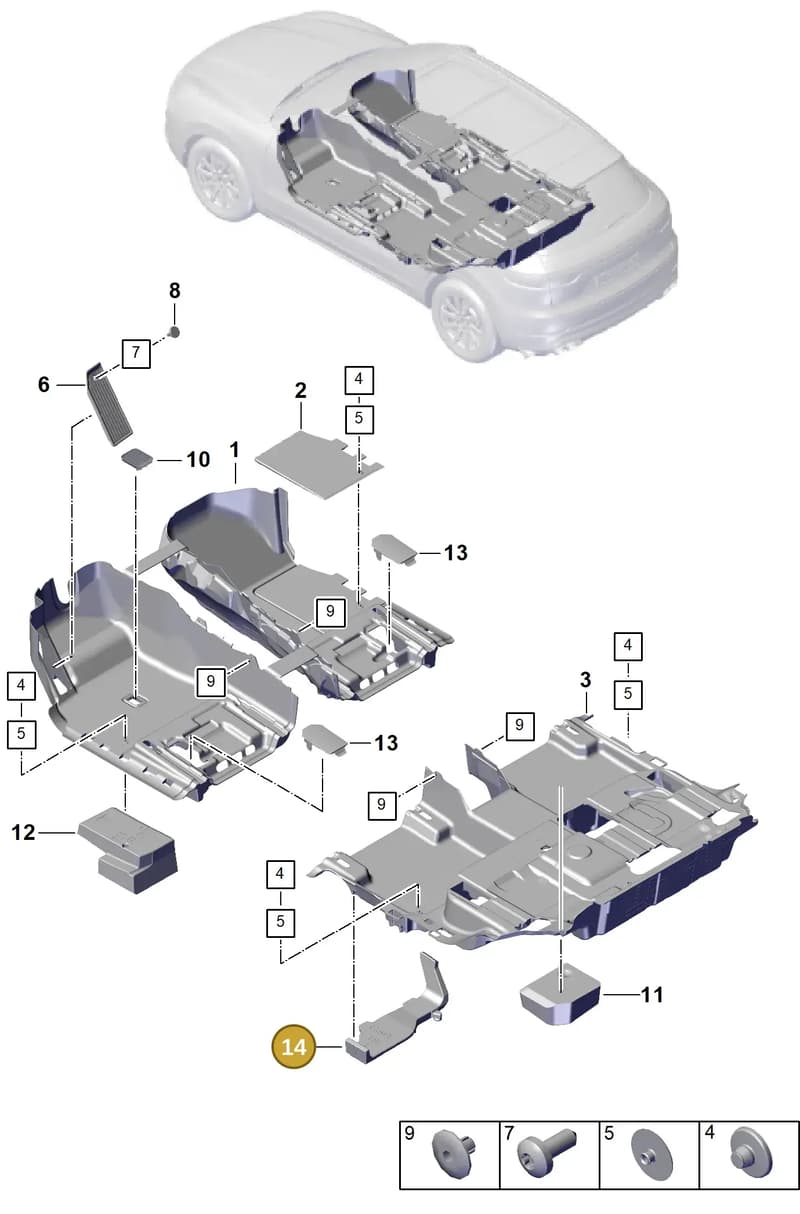 PAB864789 — Porsche Cayenne Coupe (2023-2023) diagram p60807100, position 14