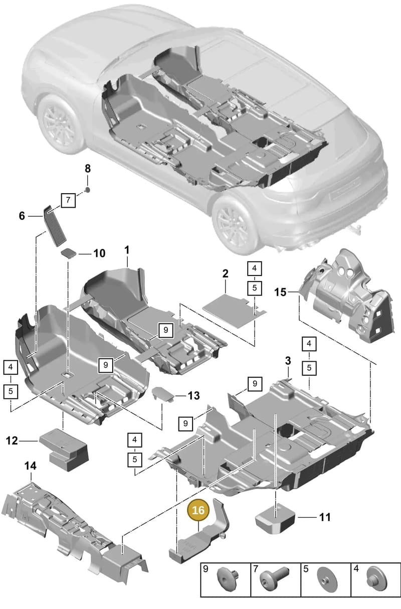 PAB864790 — Porsche Cayenne (2017-2023) diagram p51807000, position 16