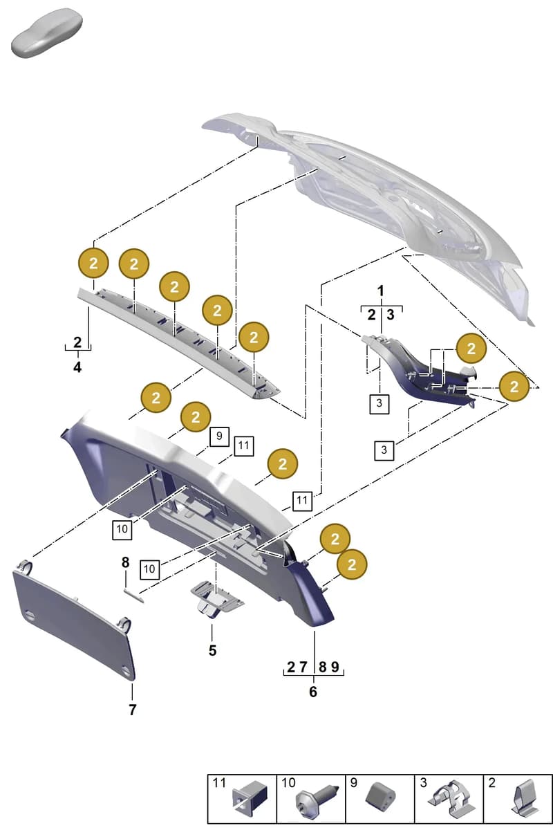 PAB86727600 — Porsche Cayenne Coupe (2023-2023) diagram p60807350, position 2