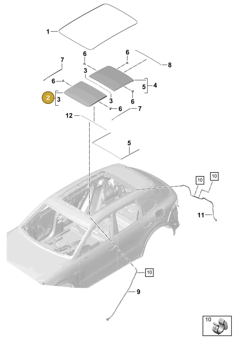 PAB87722300 — Porsche Cayenne (2017-2023) diagram p51811000, position 2