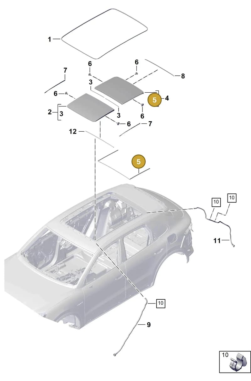 PAB877297 — Porsche Cayenne Coupe (2023-2023) diagram p60811000, position 5