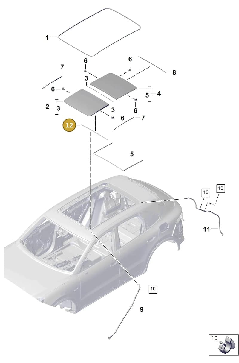 PAB877379 — Porsche Cayenne Coupe (2023-2023) diagram p60811000, position 12