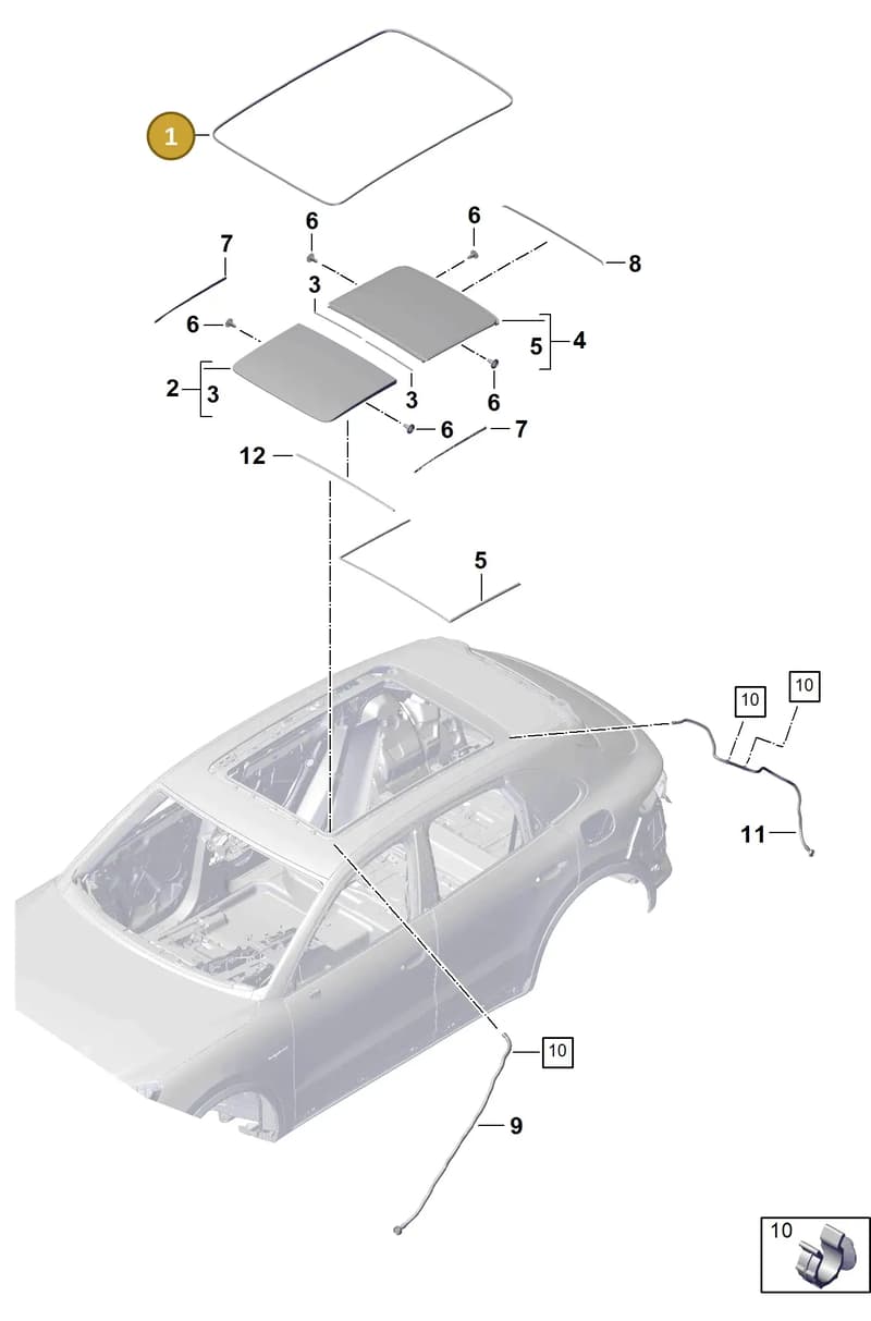 PAB877459 — Porsche Cayenne Coupe (2023-2023) diagram p60811000, position 1