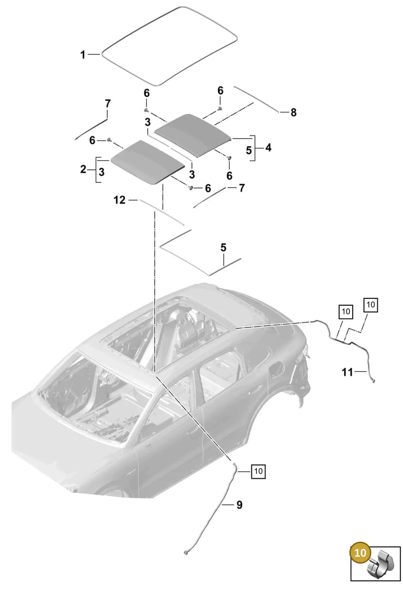 PAB877651 — Porsche Cayenne (2017-2023) diagram p51811000, position 10