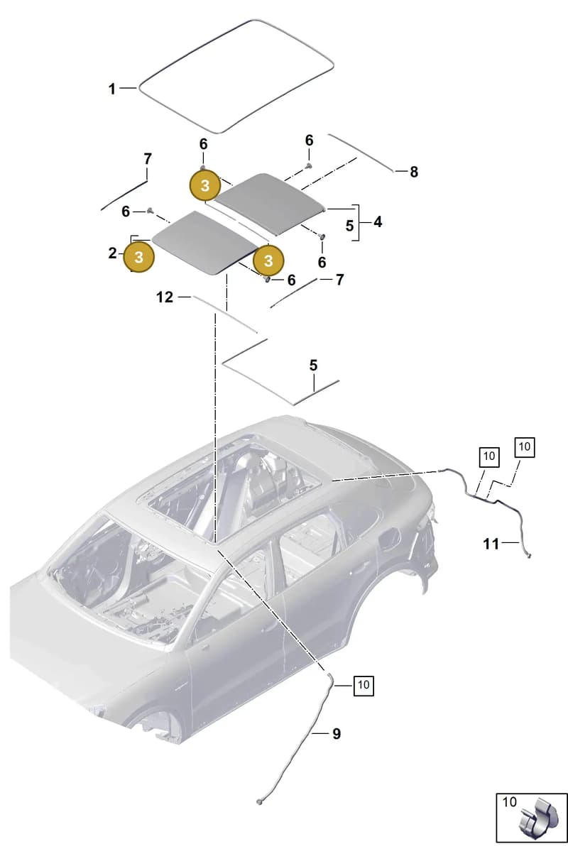 PAB87791300 — Porsche Cayenne Coupe (2023-2023) diagram p60811000, position 3
