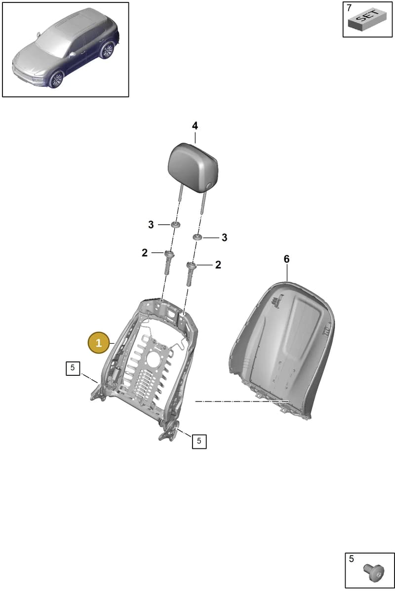 PAB881045B — Porsche Cayenne (2017-2023) diagram p51817010, position 1