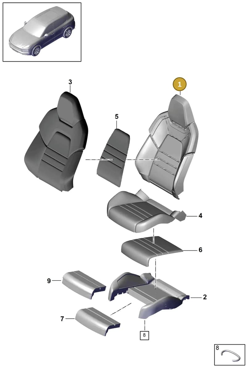 PAB881045B — Porsche Cayenne (2017-2023) diagram p51817060, position 1