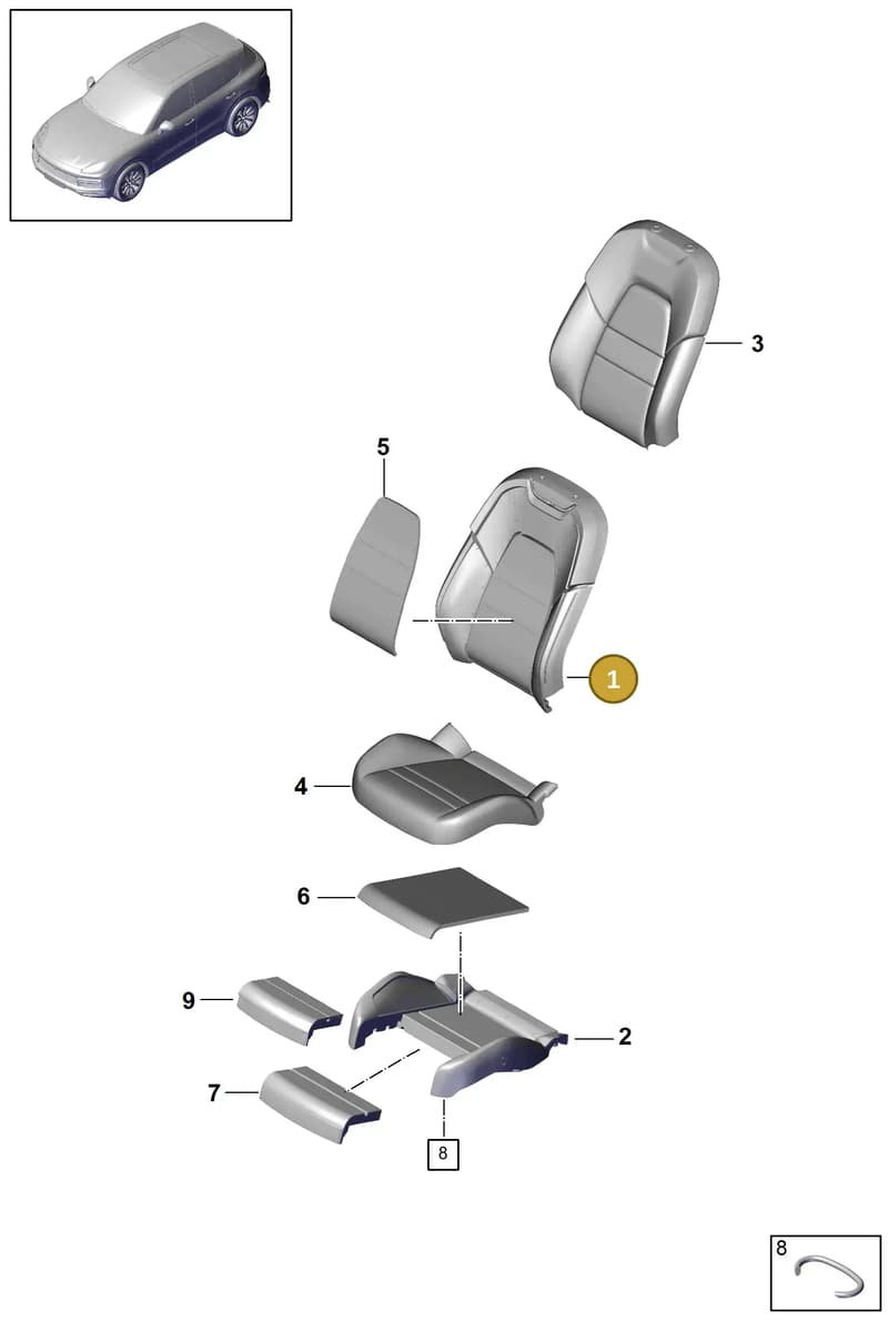 PAB881046A — Porsche Cayenne (2017-2023) diagram p51817030, position 1