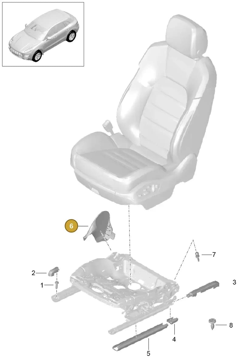 PAB8813271E0 — Porsche Macan (2013-2018) diagram p44817000, position 6
