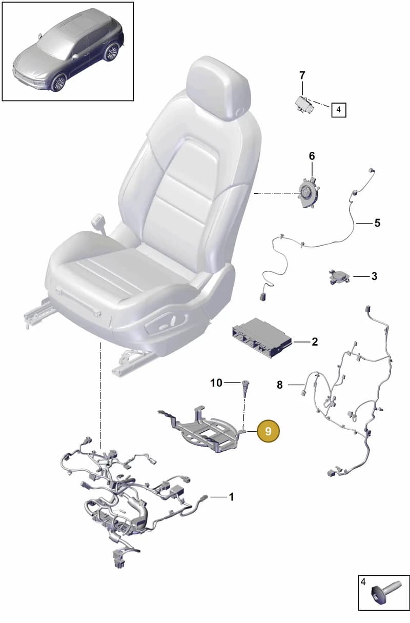 PAB881367 — Porsche Cayenne (2017-2023) diagram p51817020, position 9