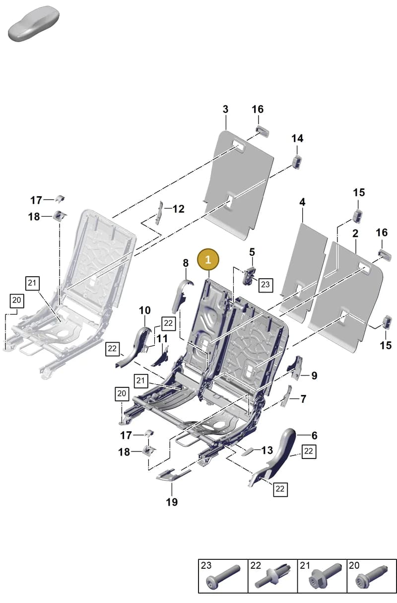 PAB883107 — Porsche Cayenne Coupe (2023-2023) diagram p60818000, position 1