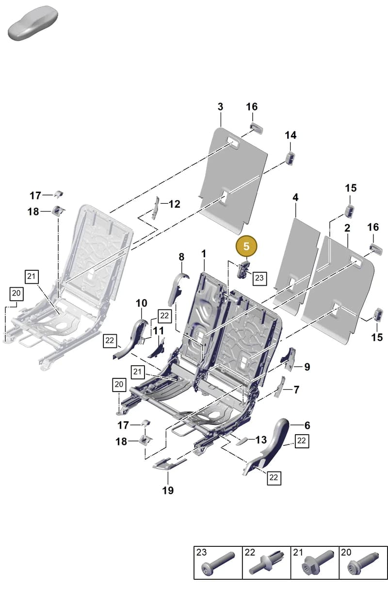 PAB88529700 — Porsche Cayenne Coupe (2023-2023) diagram p60818000, position 5