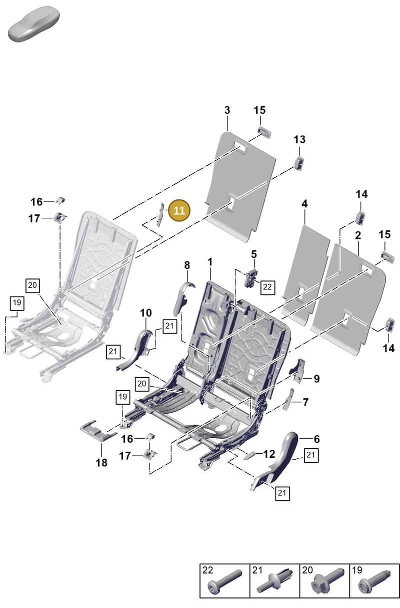 PAB88531850OU6 — Porsche Cayenne Hybrid Coupe (2023-) diagram p60818015, position 11