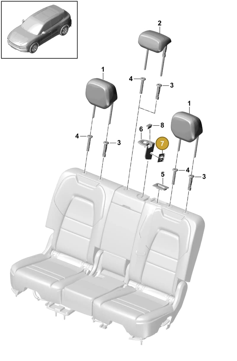 PAB88569100OT5 — Porsche Cayenne (2017-2023) diagram p51818010, position 7